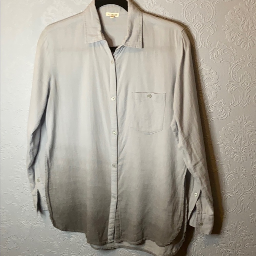 Bastine dip dye blue cotton hemp blouse